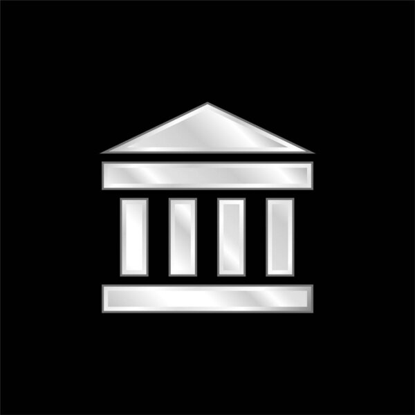 Серебристый металлический значок банка