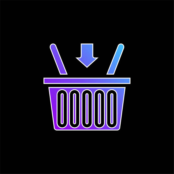 Basket blue gradient vector icon