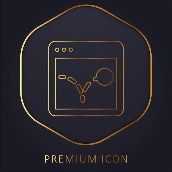Bounce golden line premium logo or icon