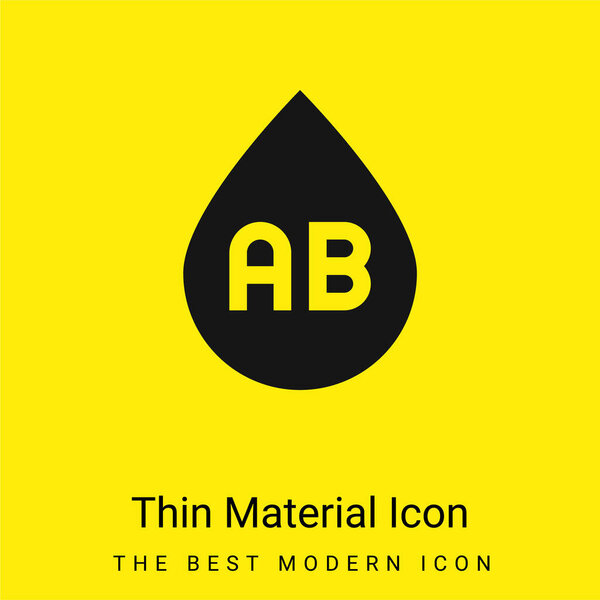 Blood Type minimal bright yellow material icon