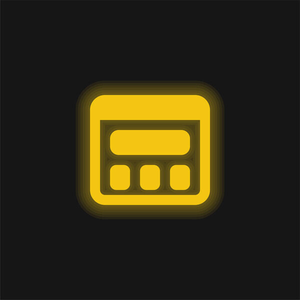 Apps yellow glowing neon icon