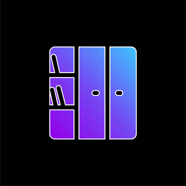Bookcase blue gradient vector icon