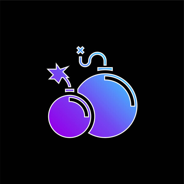 Значок синего градиента атомной бомбы