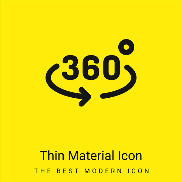 360 Degrees minimal bright yellow material icon