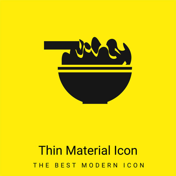 Bowl With Chinese Food minimal bright yellow material icon