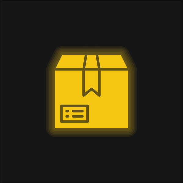 Желтый светящийся значок