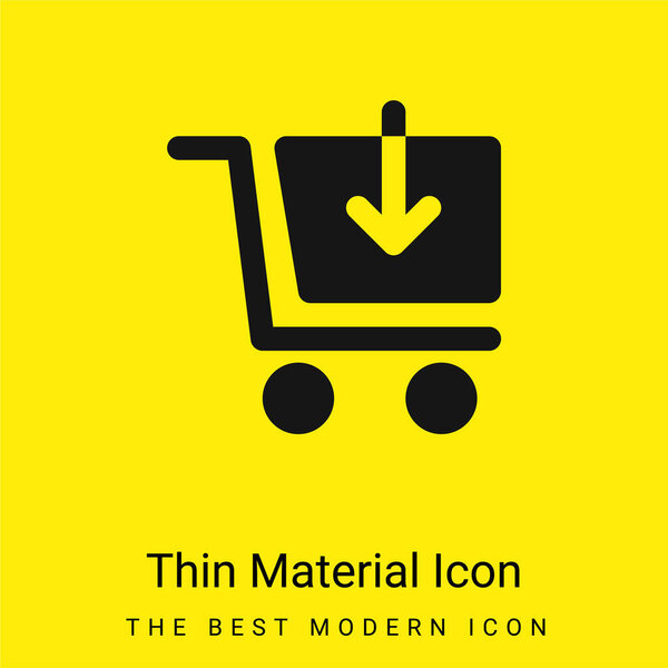 Add Cart minimal bright yellow material icon