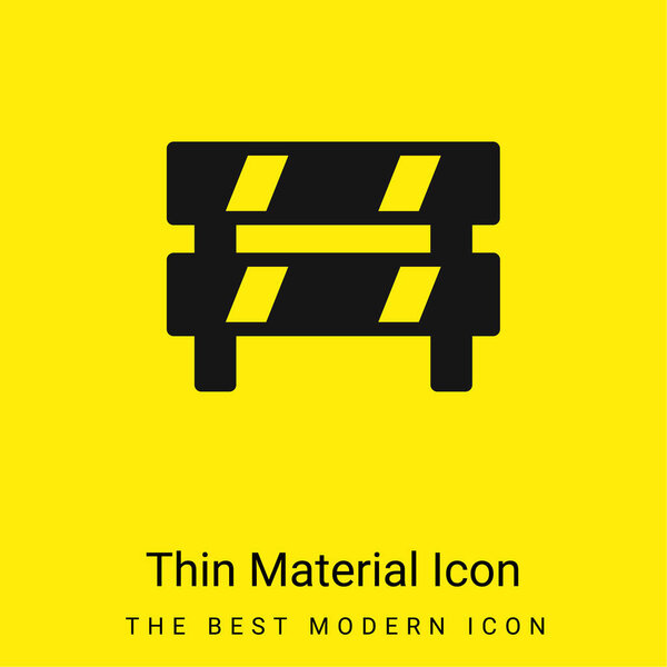 Barrier minimal bright yellow material icon