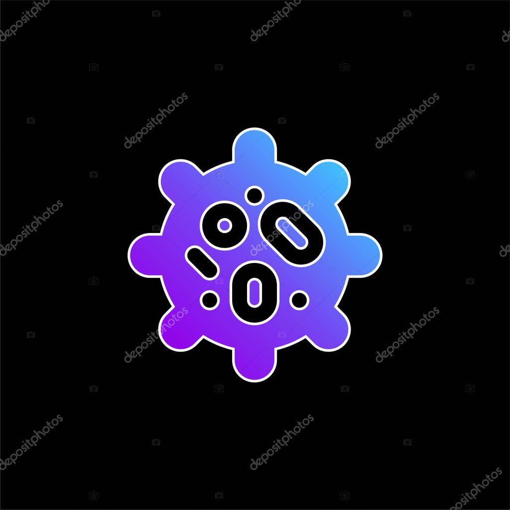 Biology blue gradient vector icon