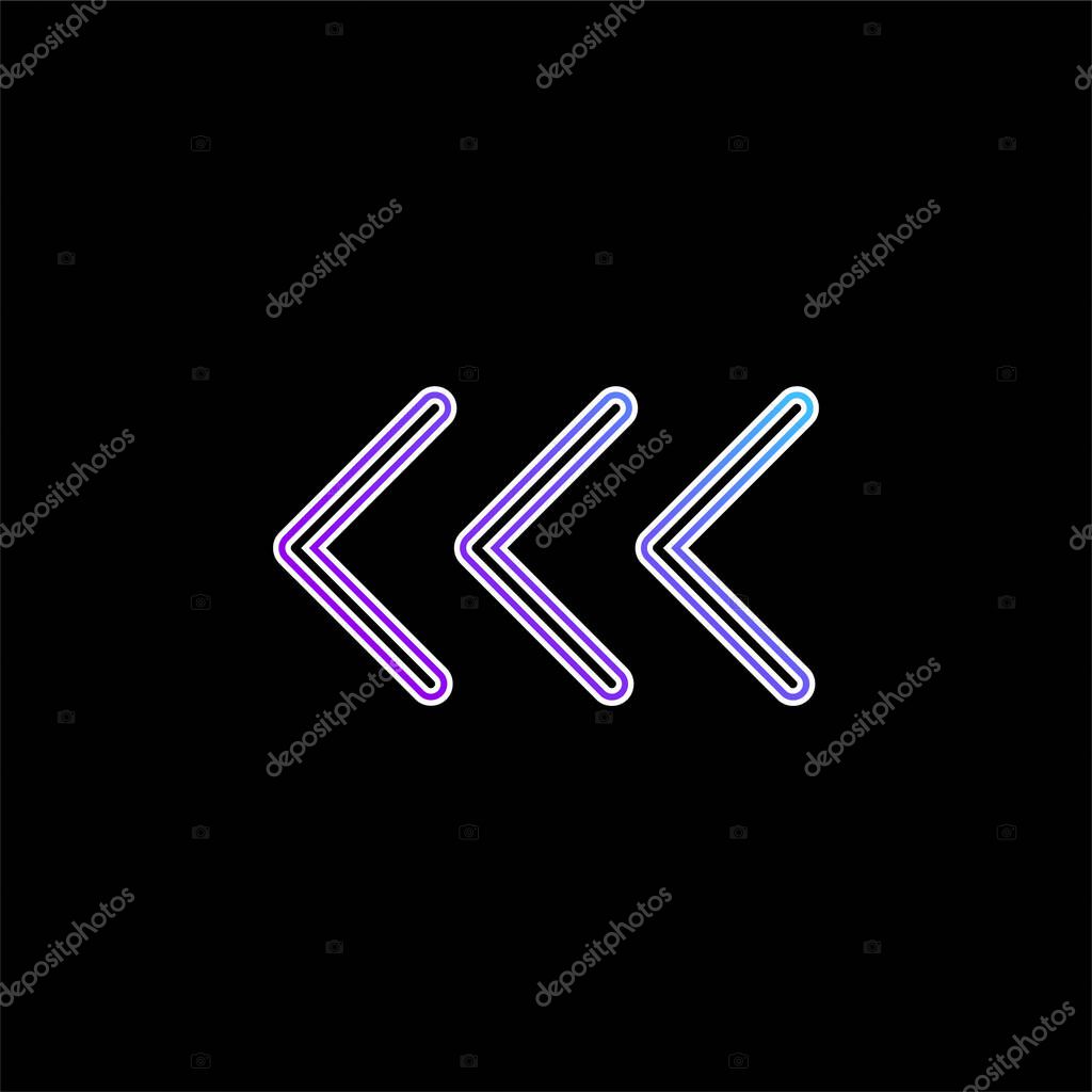 Arrowheads Pointing To The Left blue gradient vector icon
