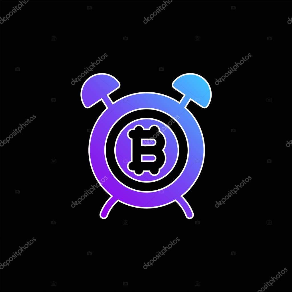 Alarm Clock blue gradient vector icon