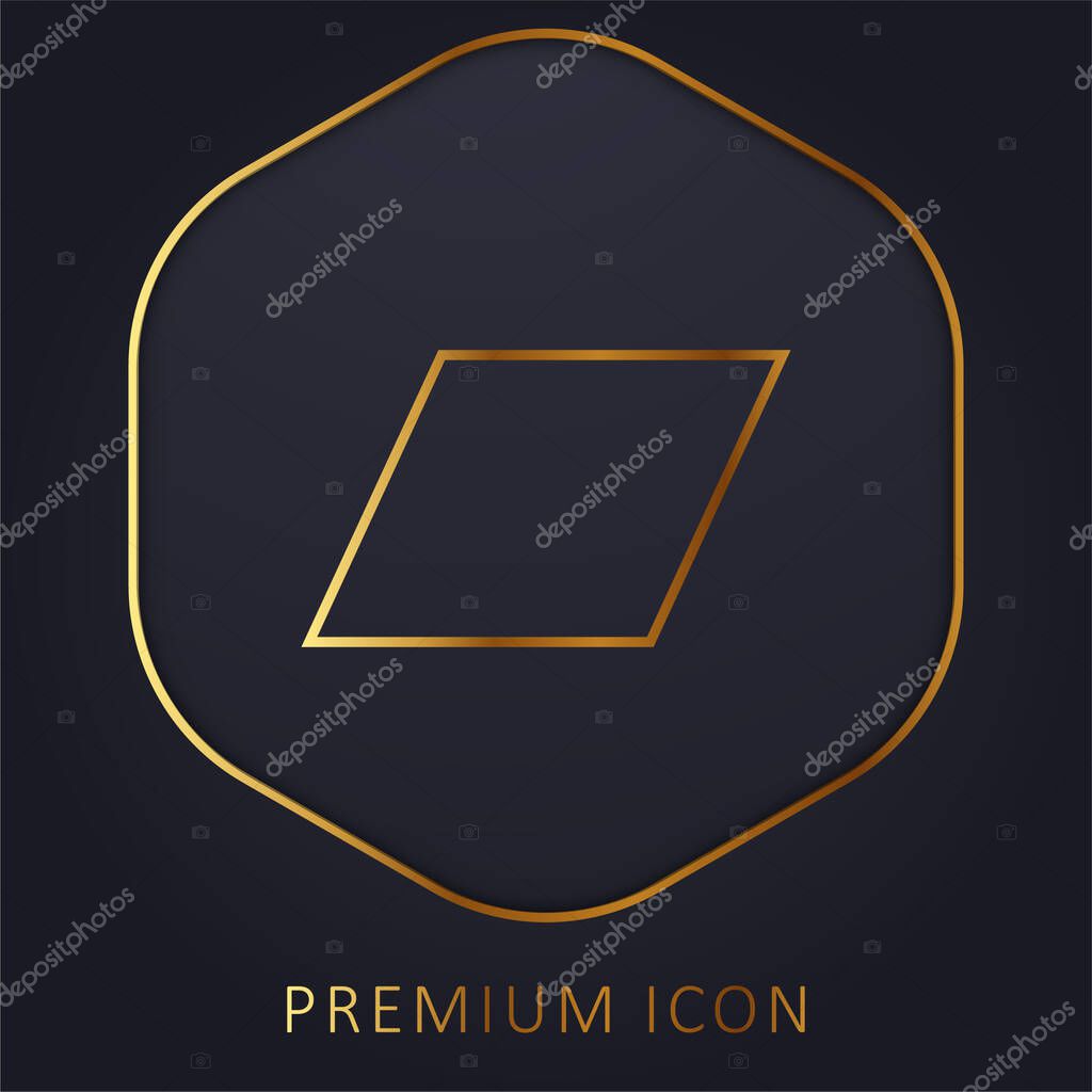 Bandcamp Logo golden line premium logo or icon