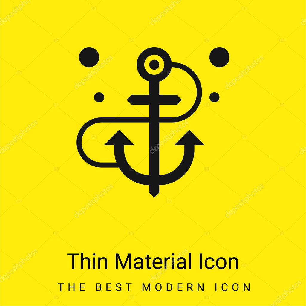 Anchor minimal bright yellow material icon