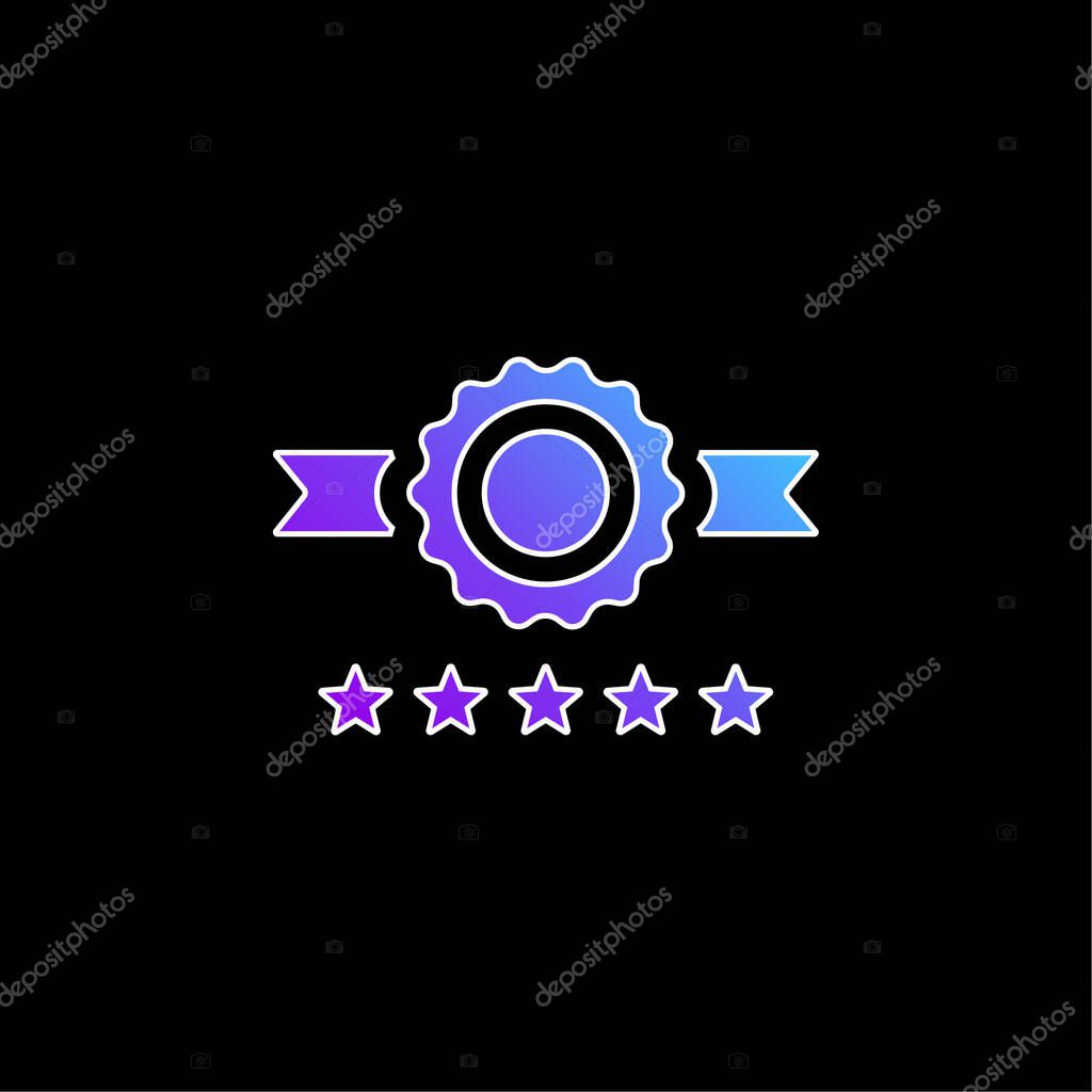 Badge blue gradient vector icon