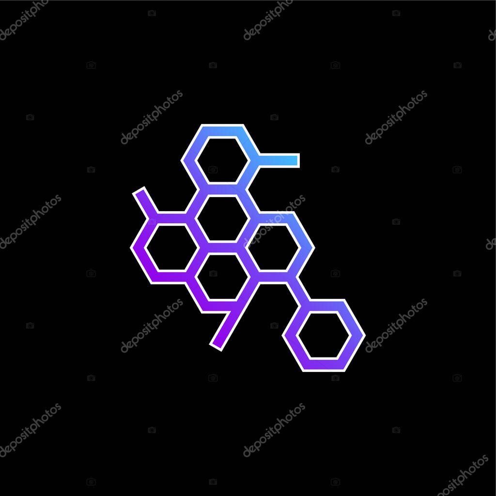 Biology blue gradient vector icon