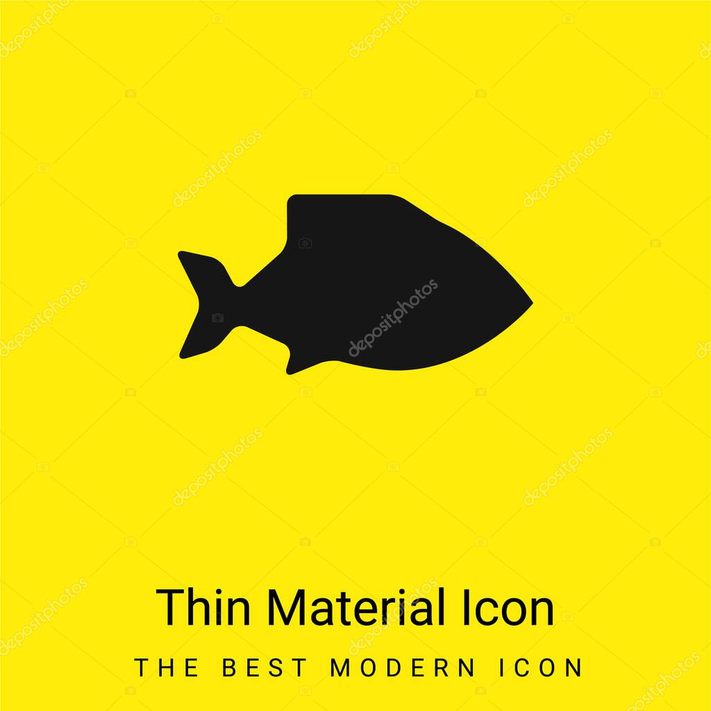 Big Fish minimal bright yellow material icon