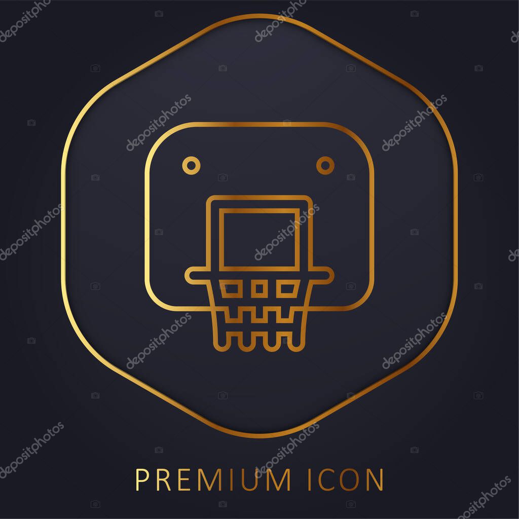 Backboard golden line premium logo or icon