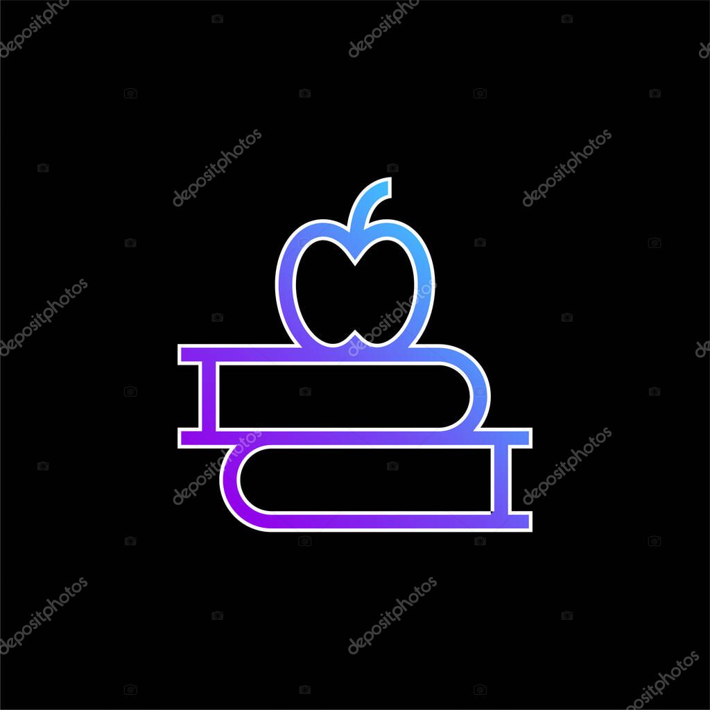 Books blue gradient vector icon