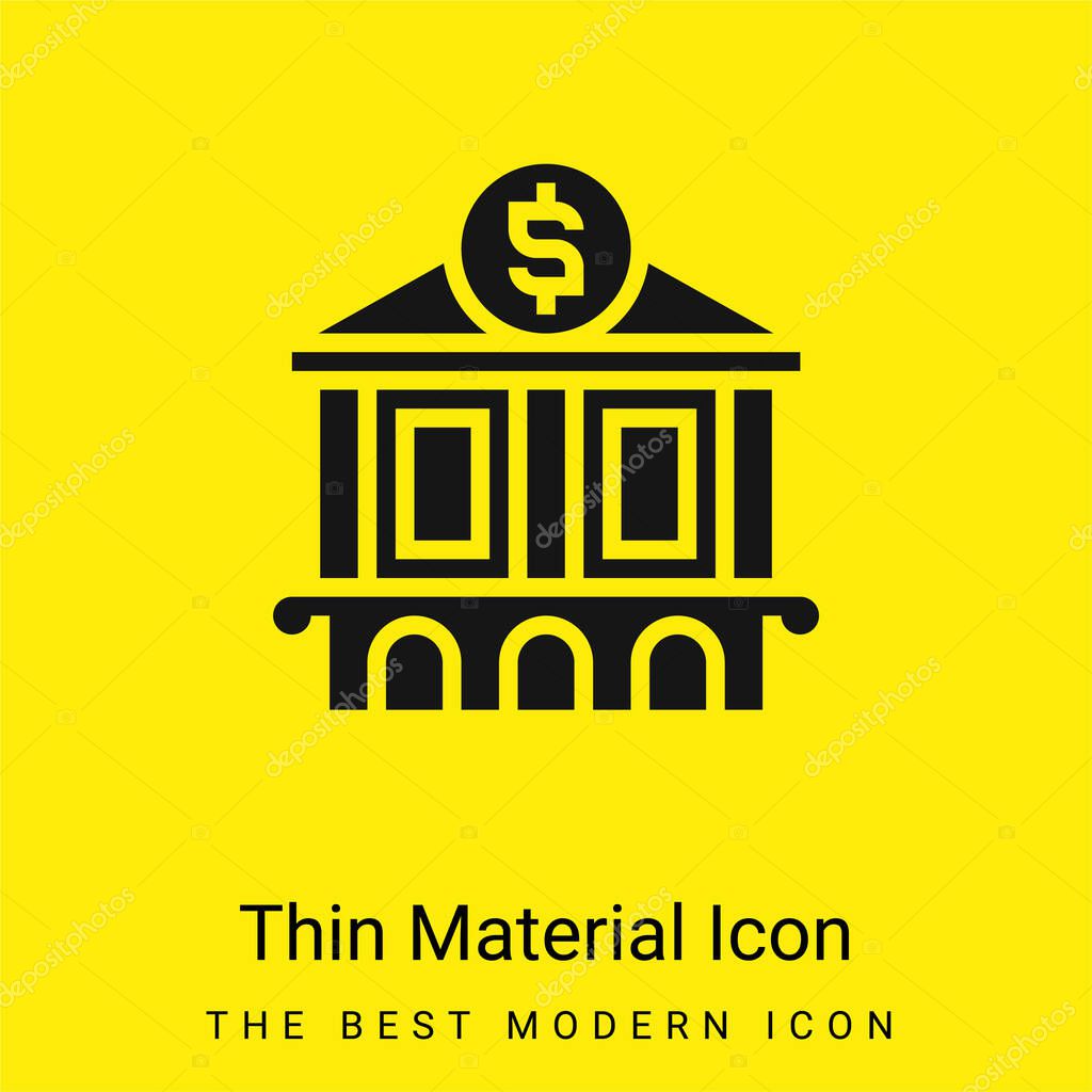 Bank minimal bright yellow material icon