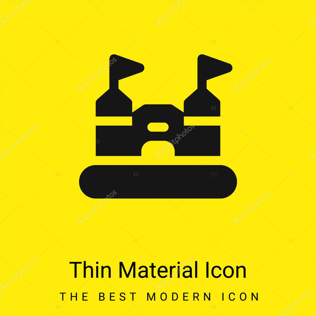 Bouncy Castle minimal bright yellow material icon
