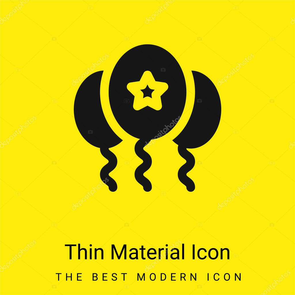 Balloon minimal bright yellow material icon