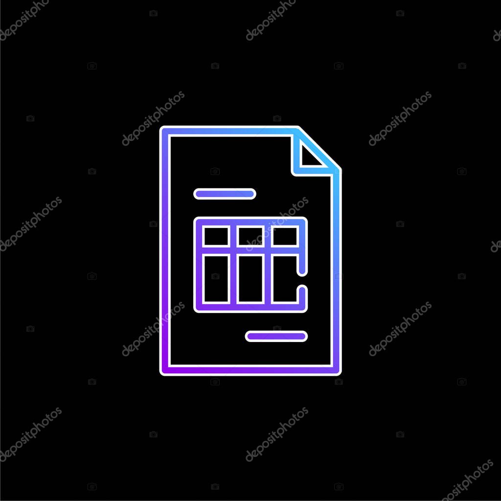 Big Invoice blue gradient vector icon