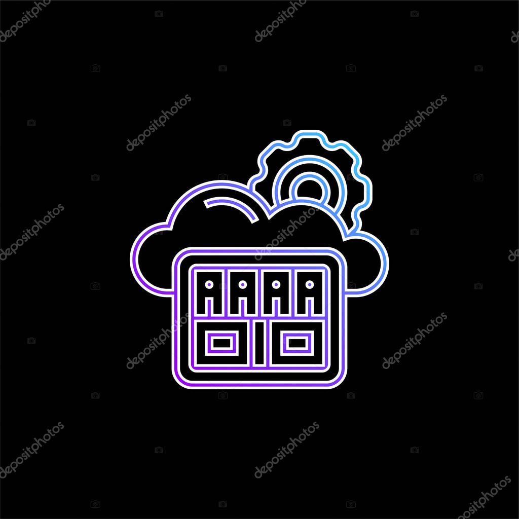 Big Data blue gradient vector icon