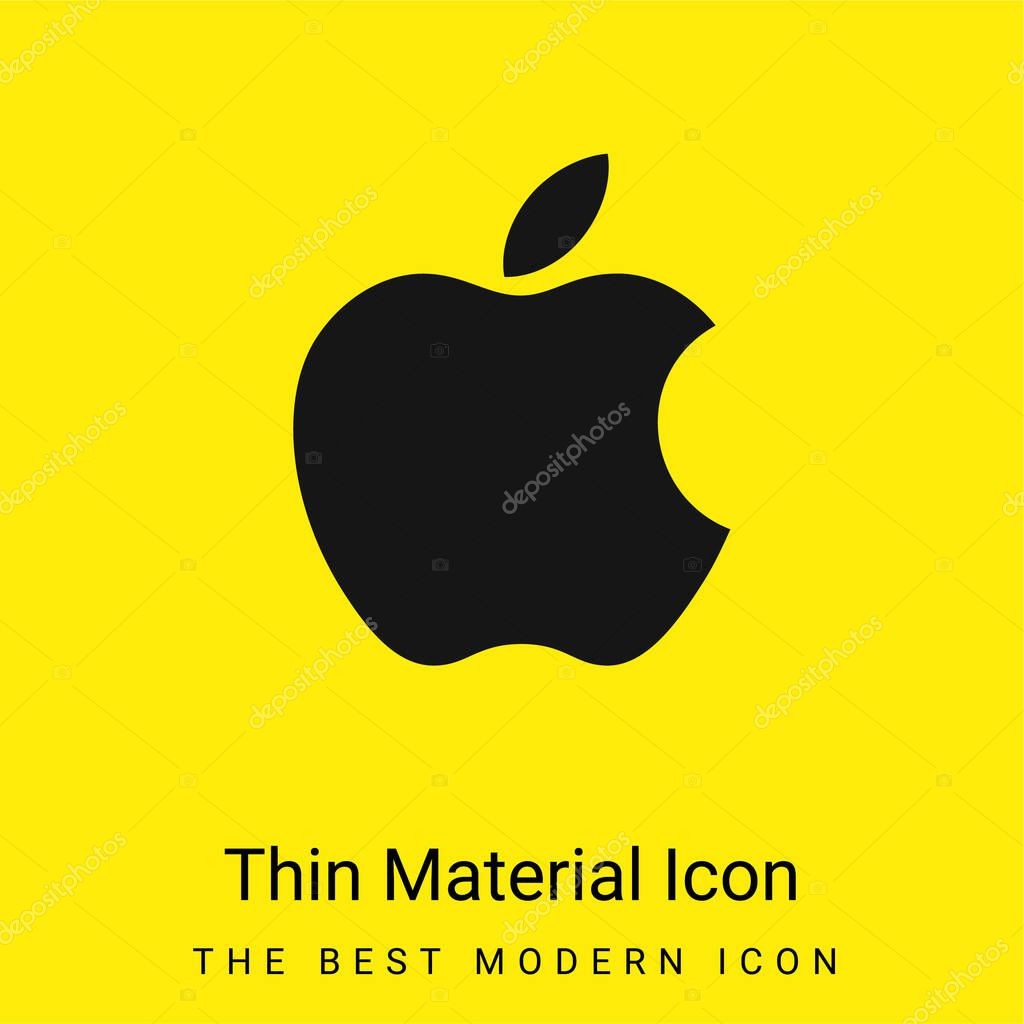 Apple minimal bright yellow material icon