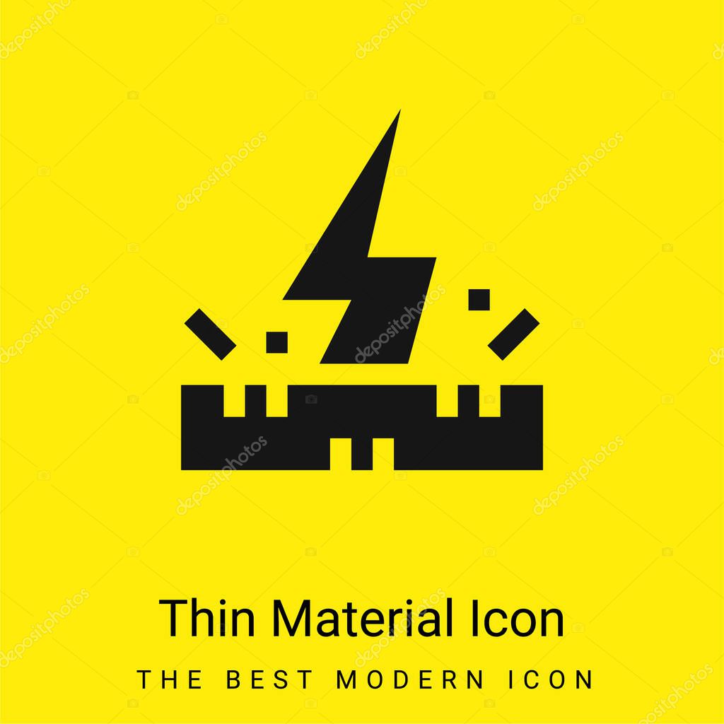 Antistatic Fabric minimal bright yellow material icon