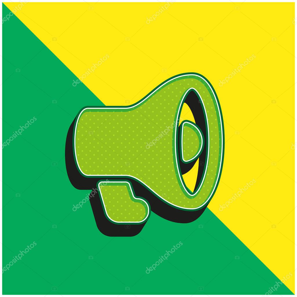 Advertising Green and yellow modern 3d vector icon logo