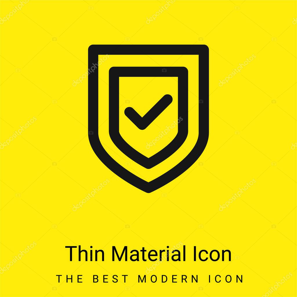 Anti Virus minimal bright yellow material icon