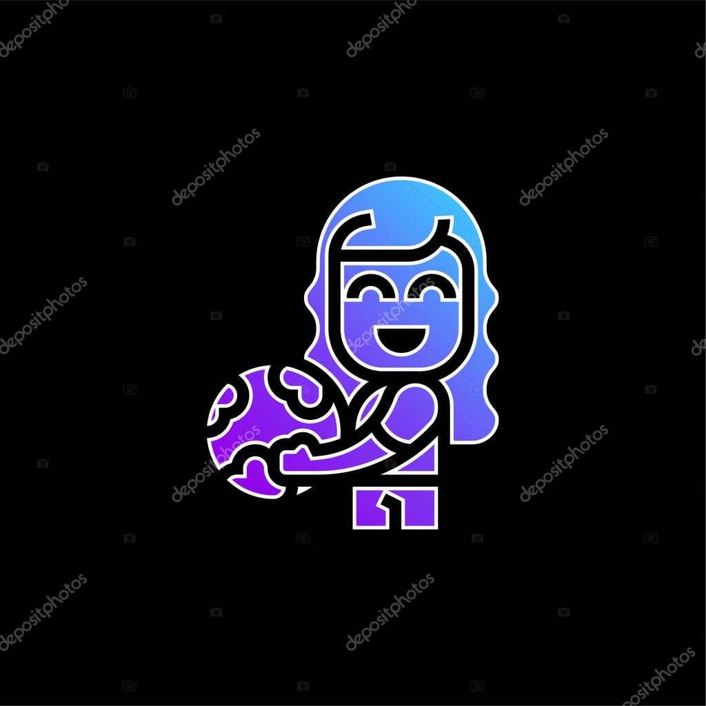 Beach Ball blue gradient vector icon