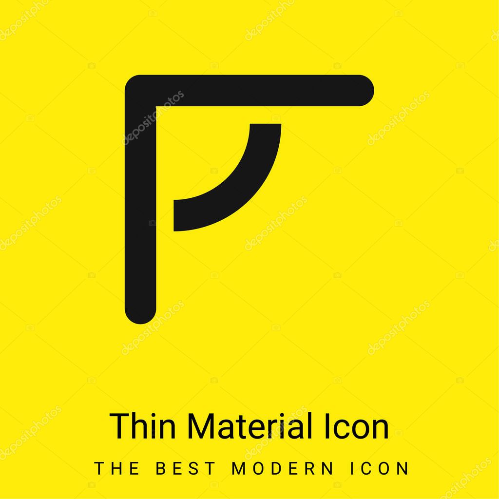 Angular Ruler minimal bright yellow material icon