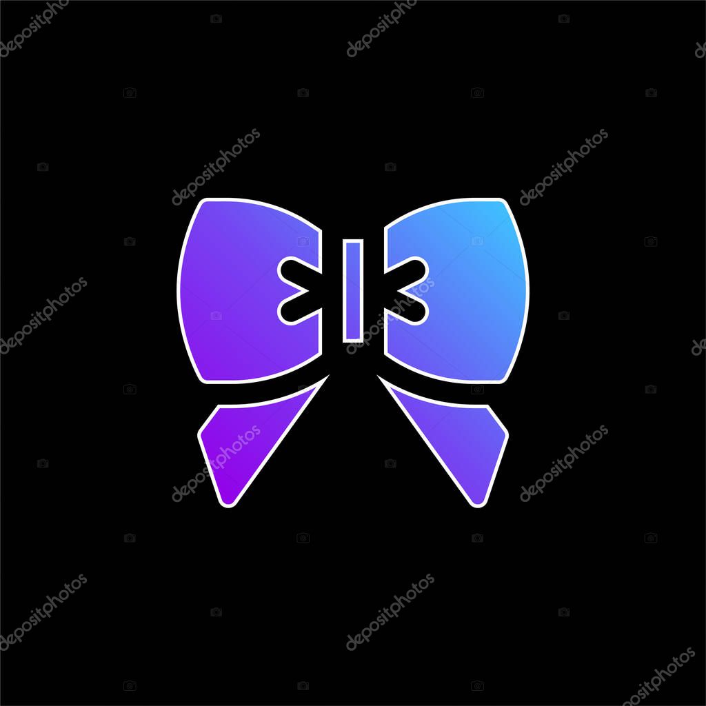 Bow blue gradient vector icon