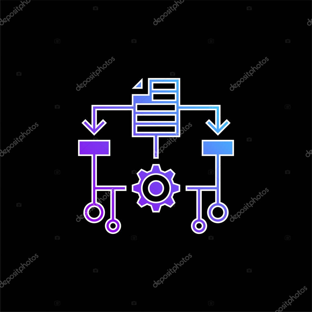 Algorithm blue gradient vector icon