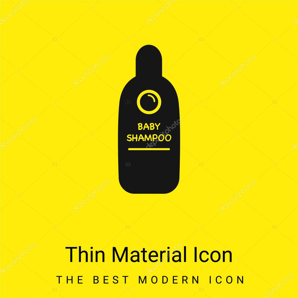 Baby Shampoo Container minimal bright yellow material icon