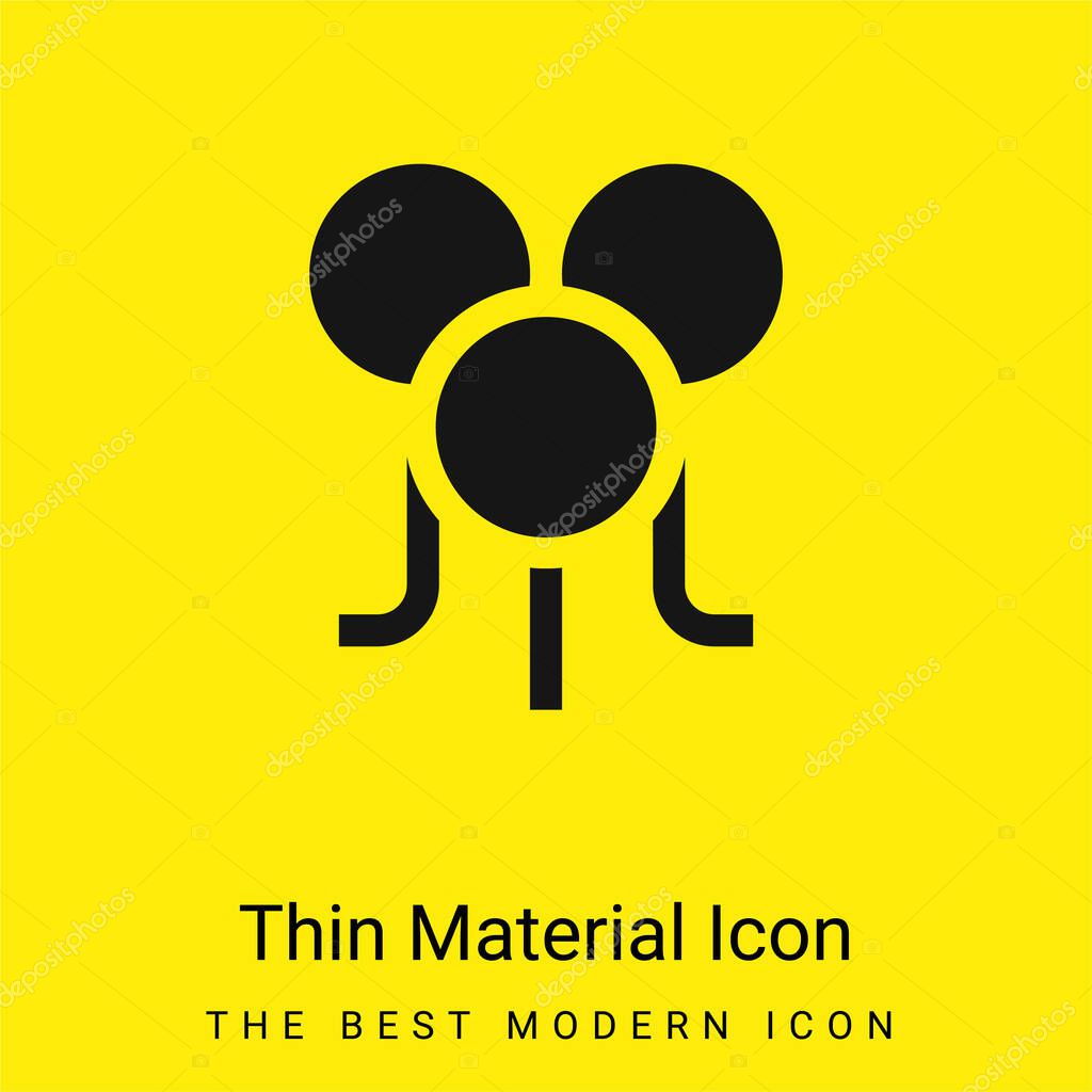 Balloon minimal bright yellow material icon