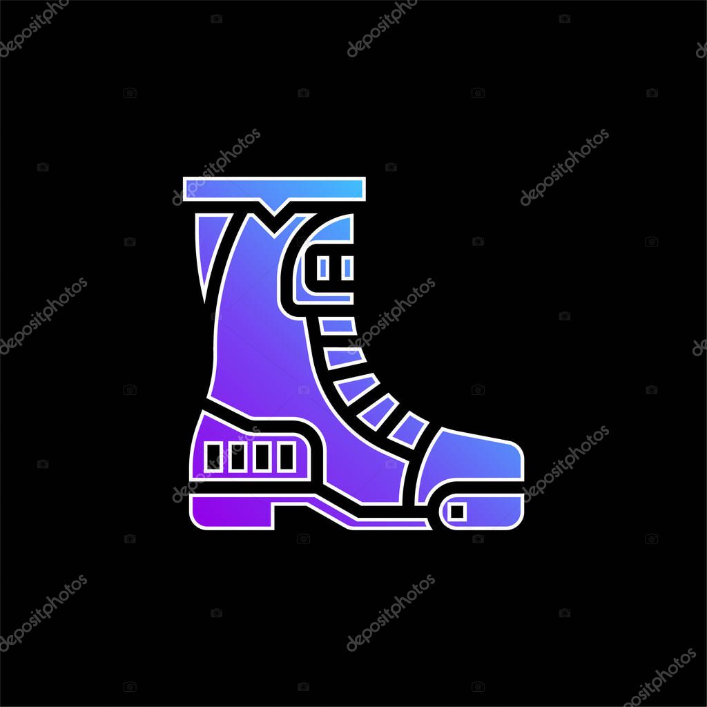Boots blue gradient vector icon