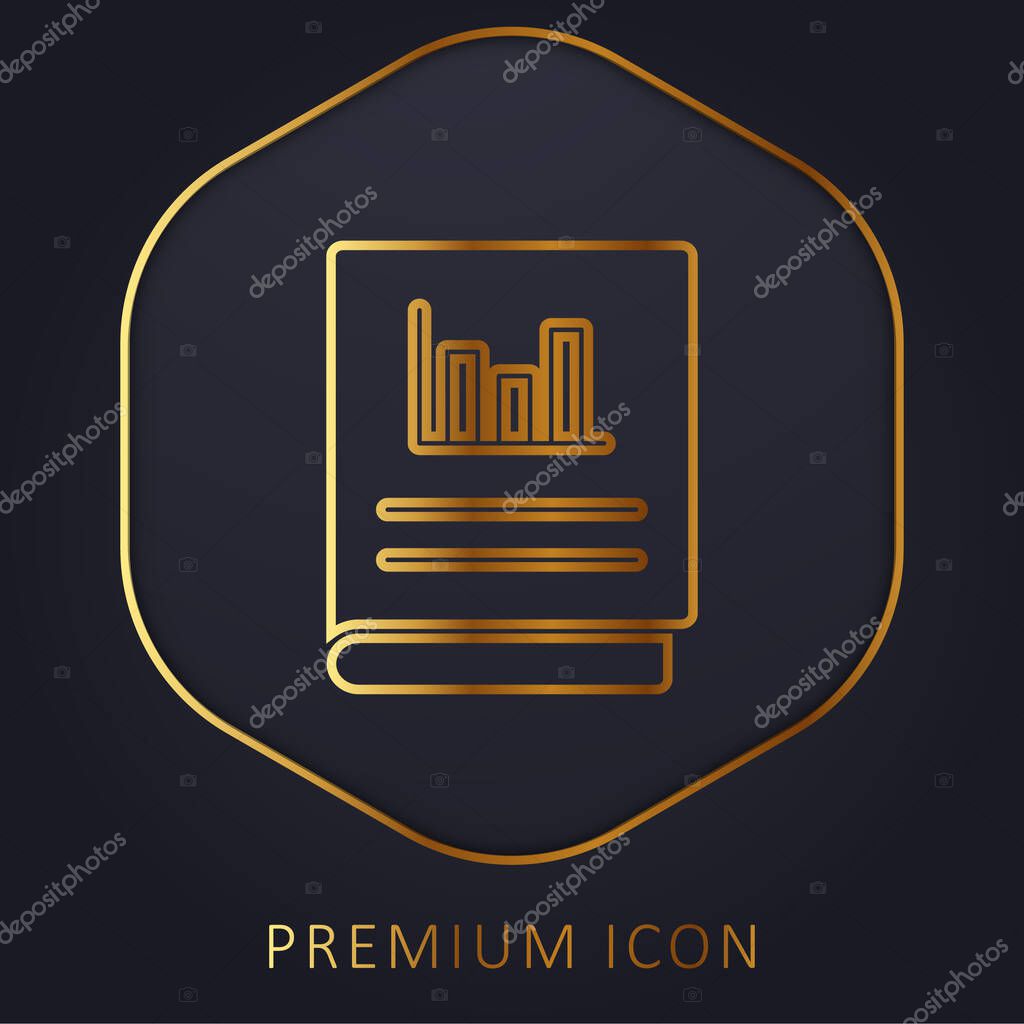 Accounts golden line premium logo or icon