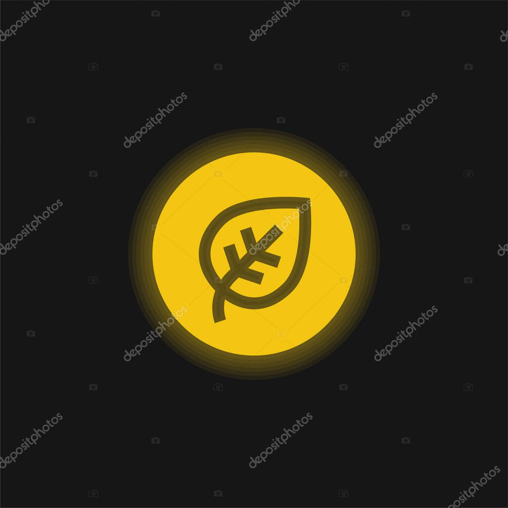 Biological yellow glowing neon icon