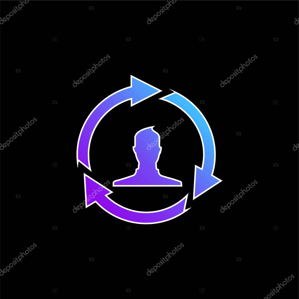 Affiliate Marketing blue gradient vector icon