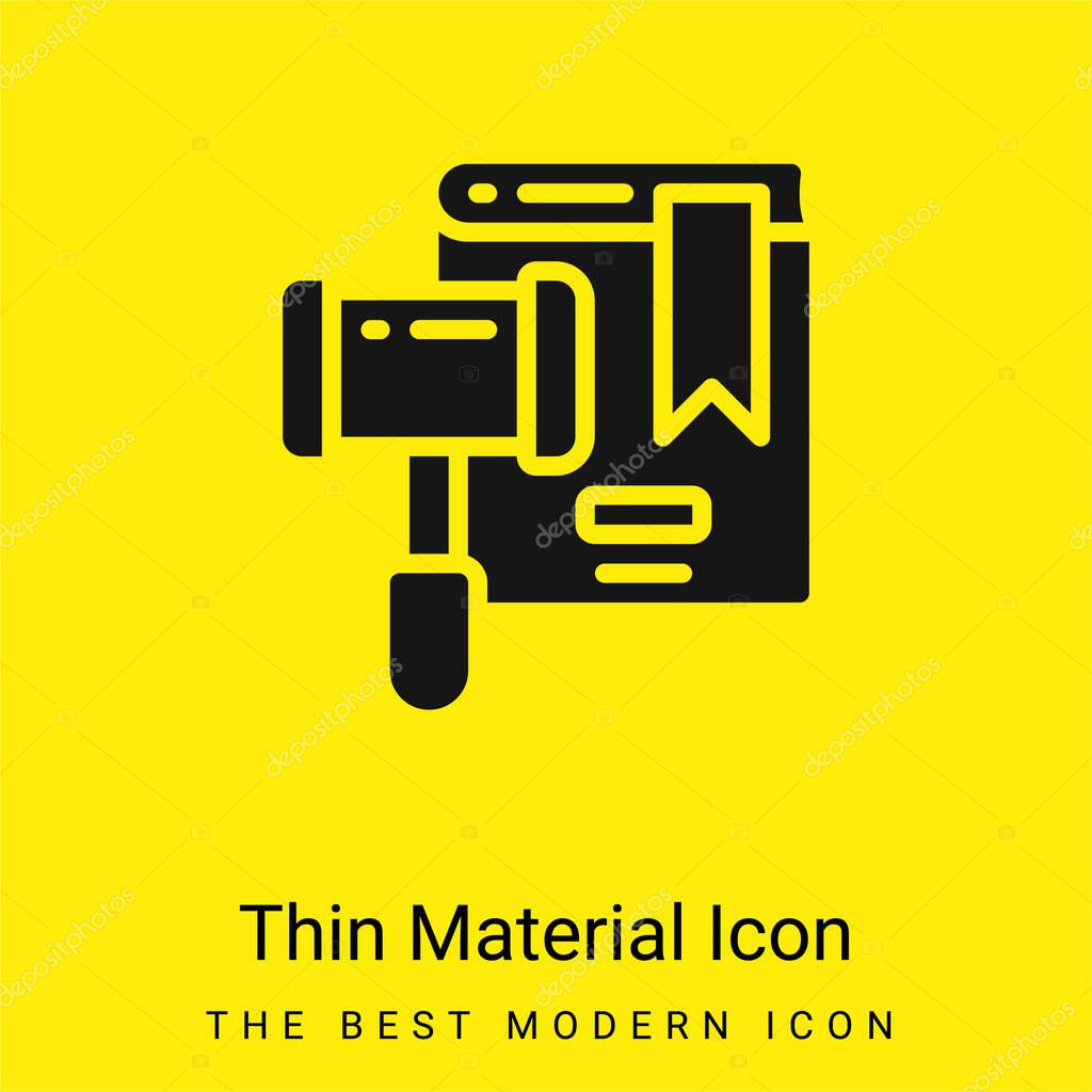 Auction minimal bright yellow material icon