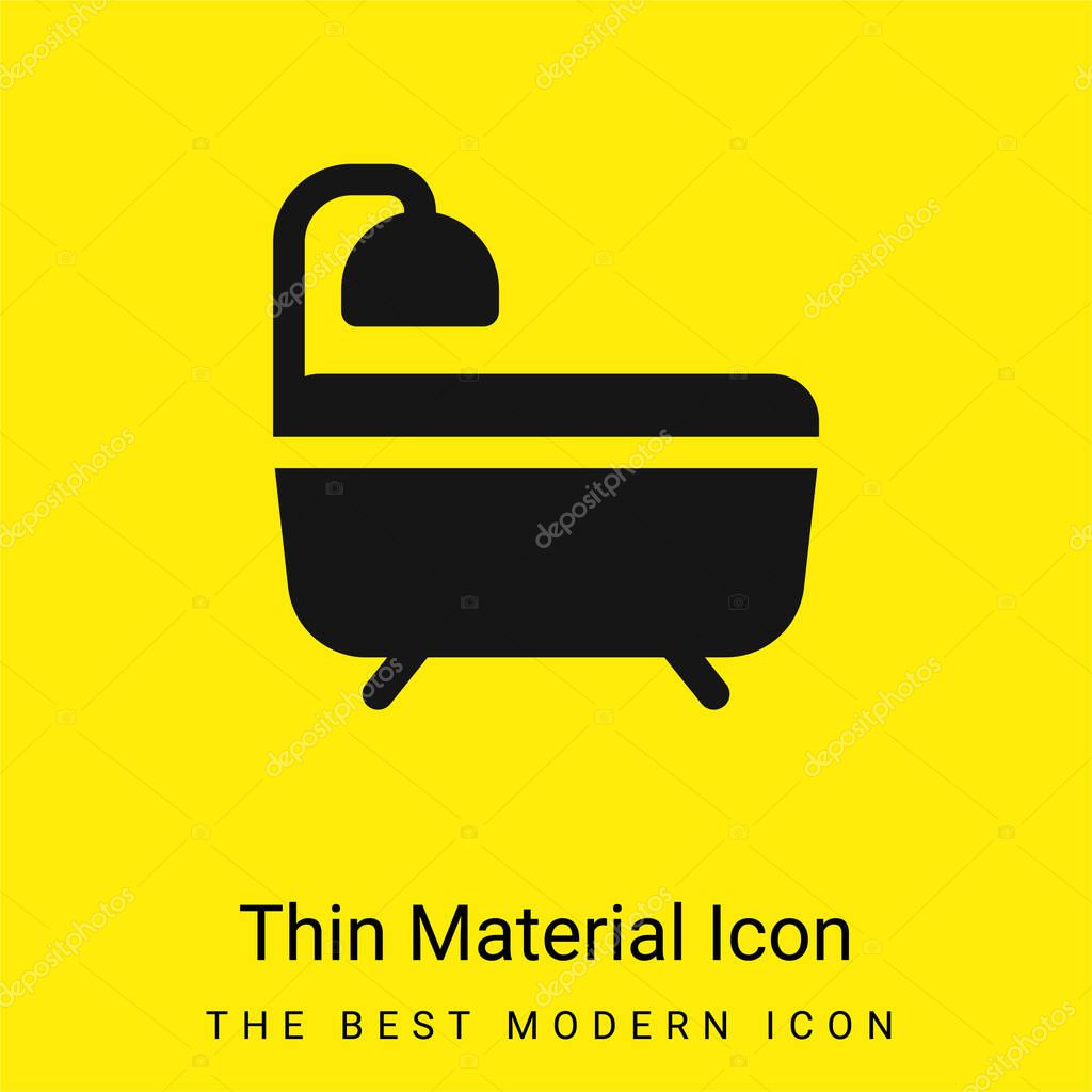 Bath minimal bright yellow material icon