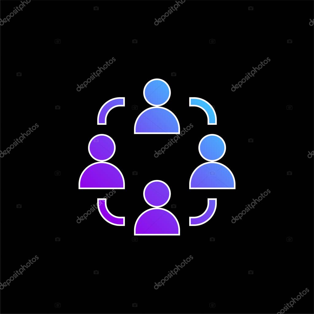 Affiliate Marketing blue gradient vector icon