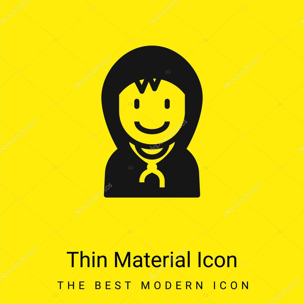 Boy minimal bright yellow material icon