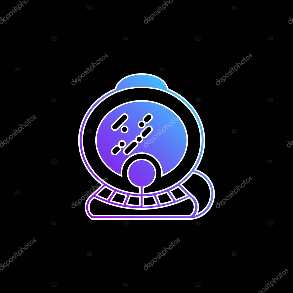 Aqualung blue gradient vector icon