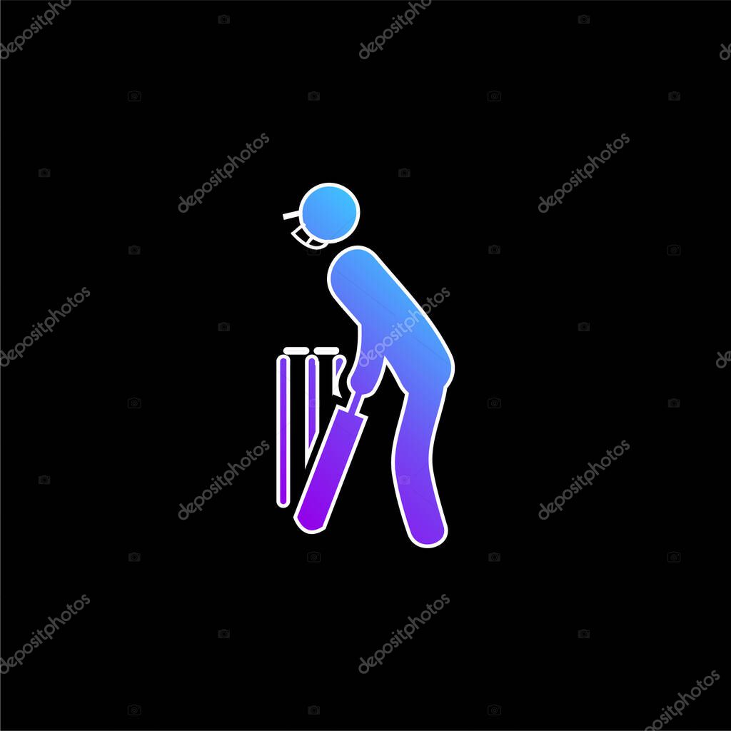 Bats Man blue gradient vector icon