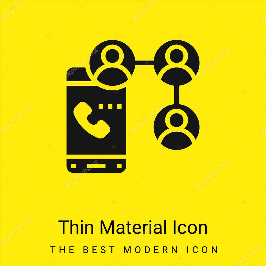 Audio minimal bright yellow material icon