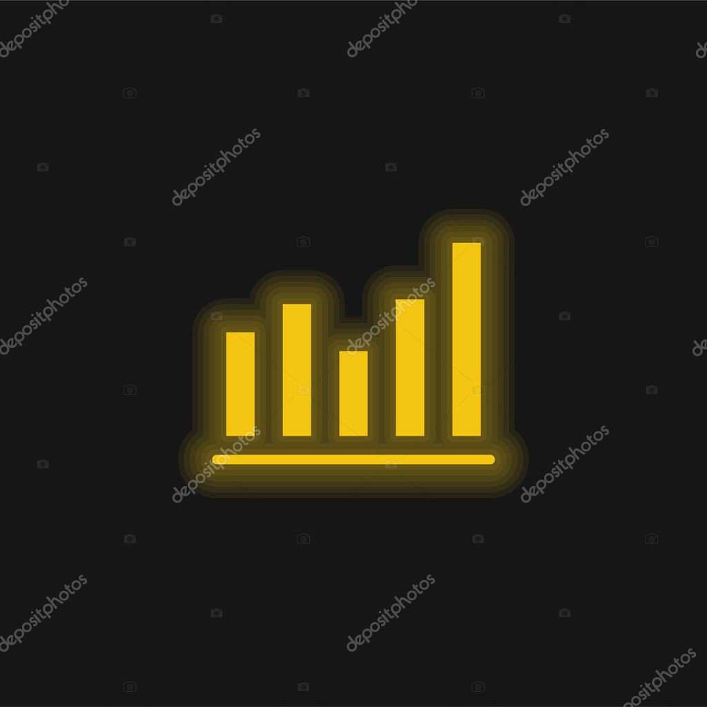 Activity yellow glowing neon icon