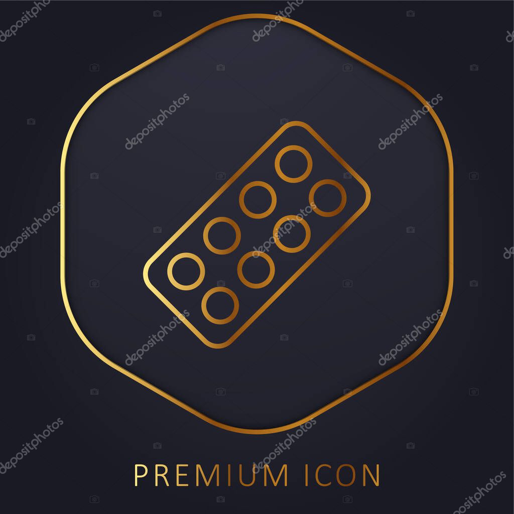 Antibiotics golden line premium logo or icon